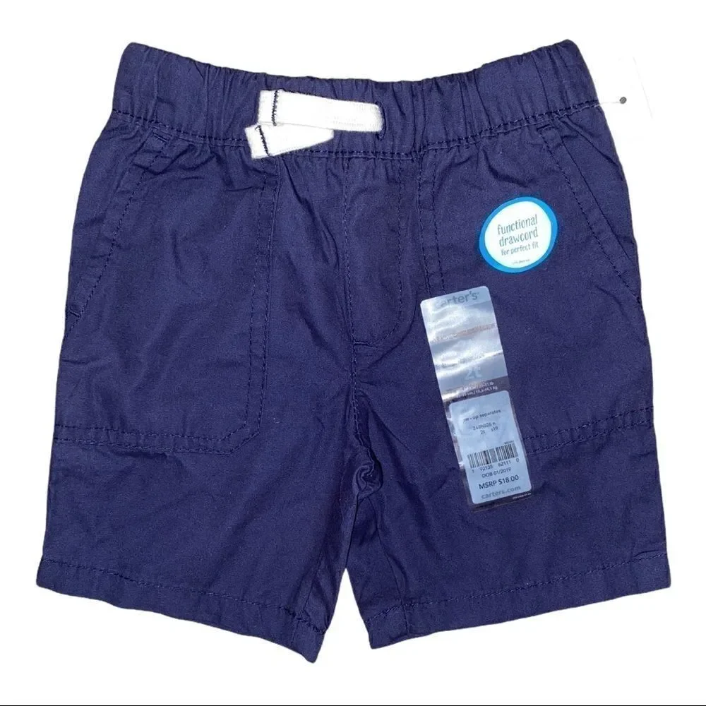 Carter’s Toddler Navy Blue Drawstring Shorts 2T
